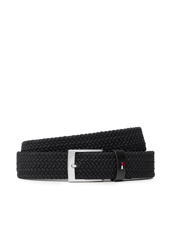 Tommy Hilfiger Tommy Hilfiger Muški remen Adan Elastic 3.5 AM0AM09406 Crna