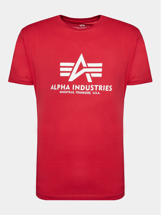 Alpha Industries Alpha Industries Tričko Basic 100501 Červená Regular Fit