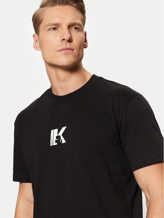 Karl Lagerfeld Jeans Karl Lagerfeld Jeans Póló A1M17044 Fekete Regular Fit