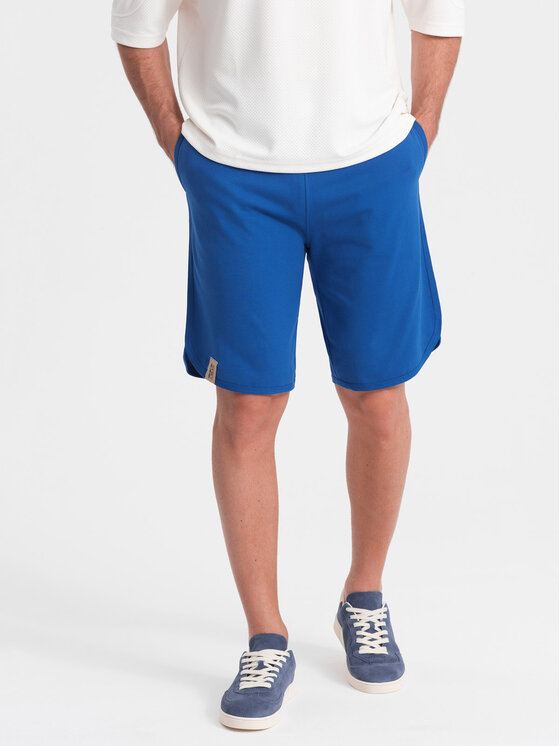 Ombre Ombre Šortky OM-SRSK-0105 Modrá Regular Fit
