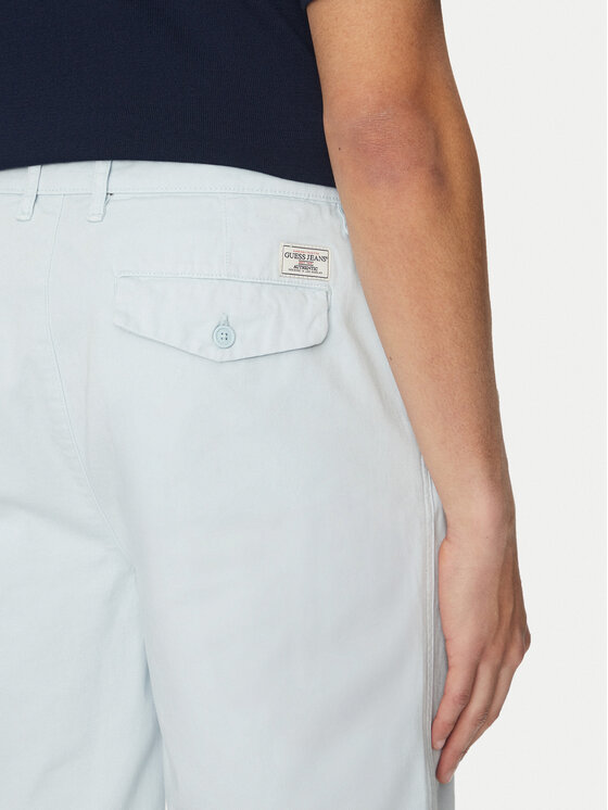 Guess Jeans Guess Jeans Šortky z materiálu M5GD44 WGCV1 Světle modrá Regular Fit