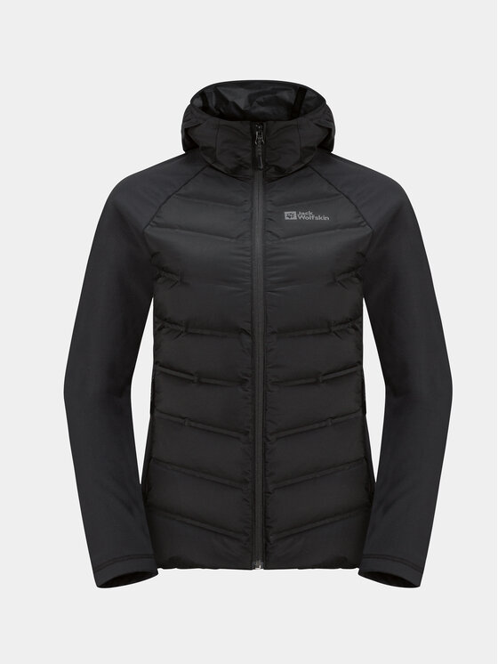 Jack Wolfskin Jack Wolfskin Outdoor kabát Tasman Down Hybrid 1711331 Fekete Regular Fit