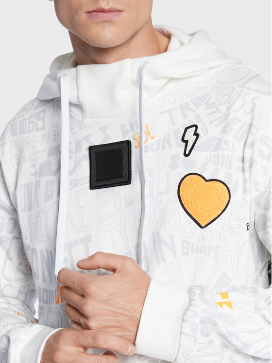 Boss Sweatshirt Soody Lotus 50476403 Weiß Relaxed Fit | Modivo.de