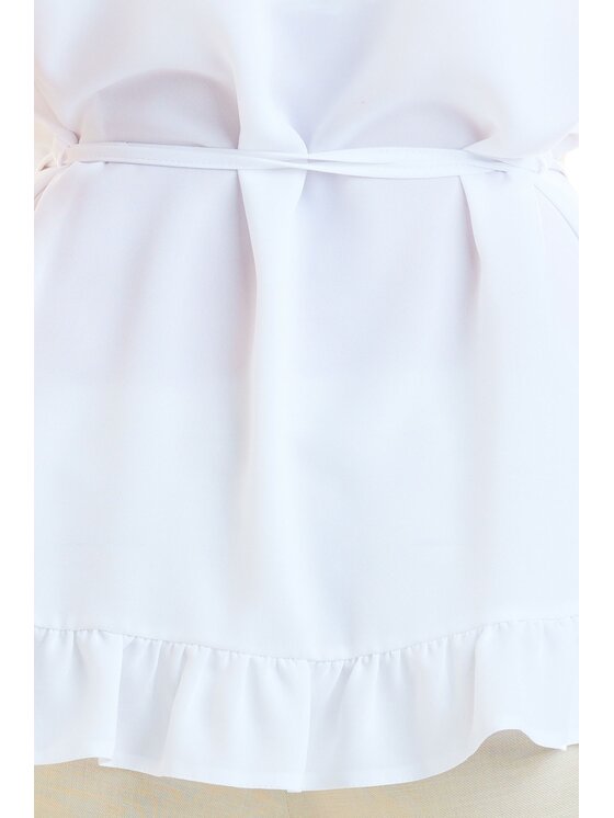 Awama Awama Bluzka A269 Biały Basic Fit
