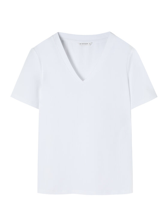 TATUUM Tatuum Bluzka RIBI Biały Fitted Fit