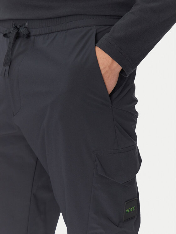BOSS BOSS Bavlnené nohavice T_Urbanex-CargoLight 50508339 Tmavomodrá Tapered Fit