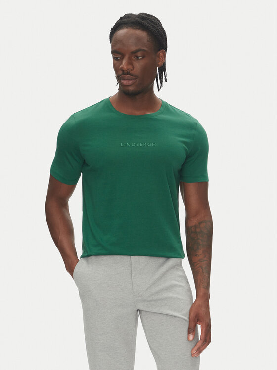 Lindbergh Lindbergh T-shirt 30-400200B Zelena Relaxed Fit