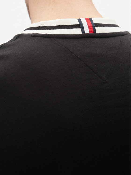 Tommy Hilfiger Tommy Hilfiger T-krekls Laurel Tipped Tee MW0MW33681 Melns Regular Fit