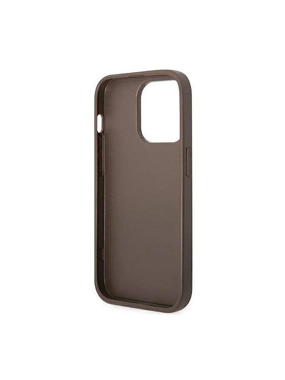 Guess Guess Etui na telefon 4G Saffiano Brązowy