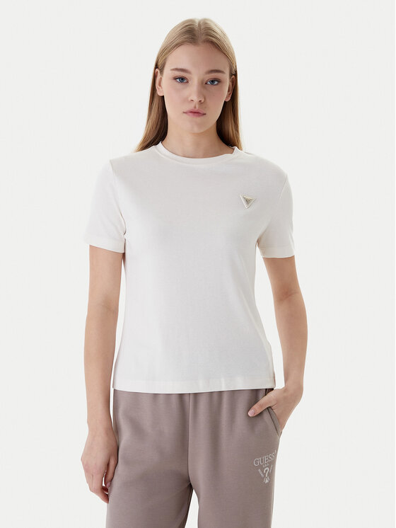 Guess Guess T-krekls V6RI17 KD741 Écru Regular Fit