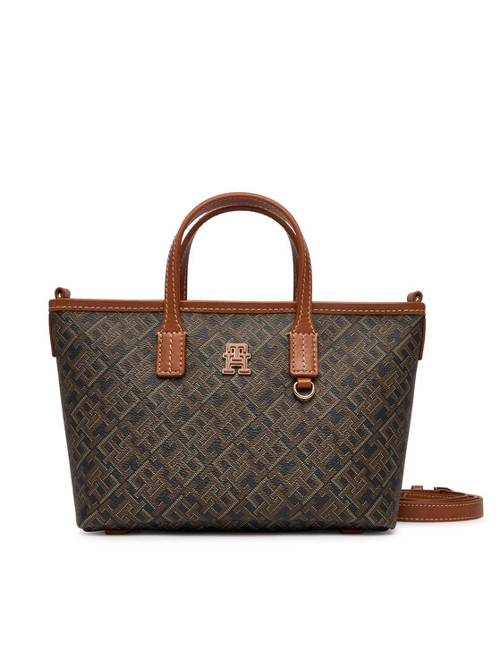 Tommy Hilfiger Tommy Hilfiger Kabelka Th Monoplay Mini Tote Le AW0AW18848 Černá