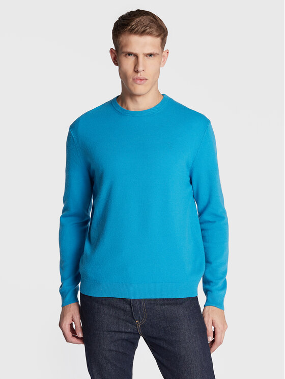 Maglia Girocollo Maglia Uomo Benetton Maglione Qualità Italiana - 6