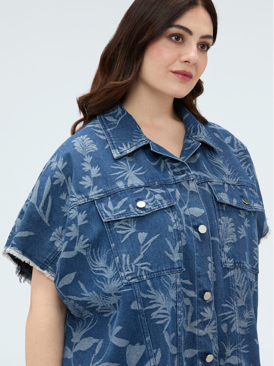 Fiorella Rubino Fiorella Rubino Camicia 5079E000127N034 Blu Boxy Fit