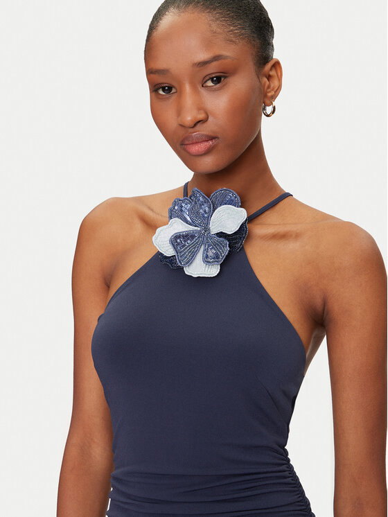 Guess Guess Večernja haljina W5GK95 KCVG2 Tamnoplava Slim Fit
