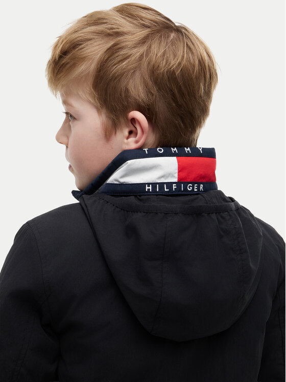 Tommy Hilfiger Tommy Hilfiger Prehodna jakna Essential KB0KB10451 Črna Regular Fit