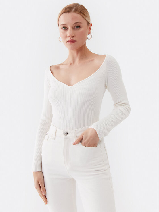 Damski Sweter Guess, Rozmiar M, Biały, W3YR25 Z37J2
