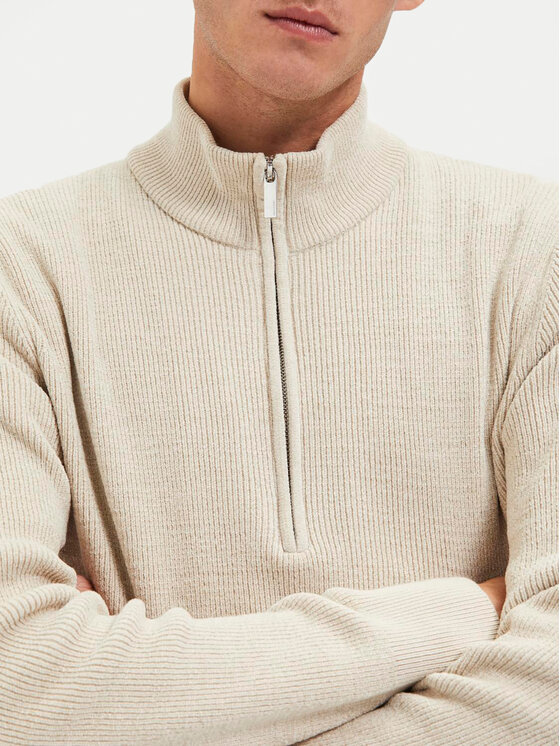Selected Homme Selected Homme Pulover Rodney 16087985 Bež Regular Fit