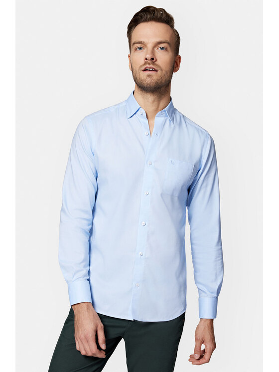 Lancerto Lancerto Koszula Edie KO073123000033 Błękitny Slim Fit
