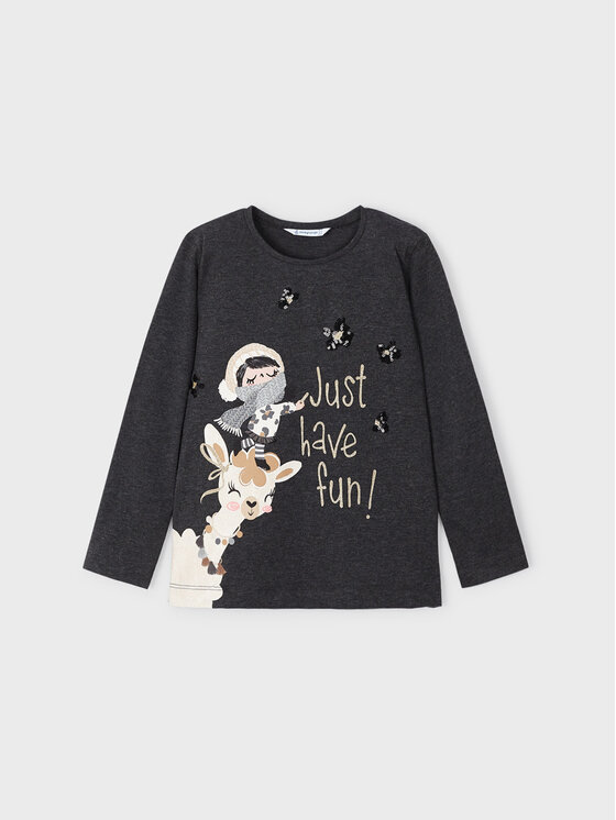 Mayoral Mayoral Блуза 4.015 Сив Regular Fit