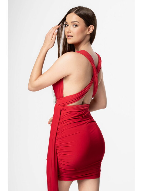 Aurora Aurora Abito da cocktail Aria multiway Rosso Feminine Fit