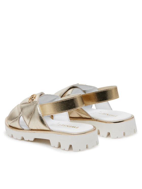 TWINSET TWINSET Sandale 251GCJ044 M Zlatna