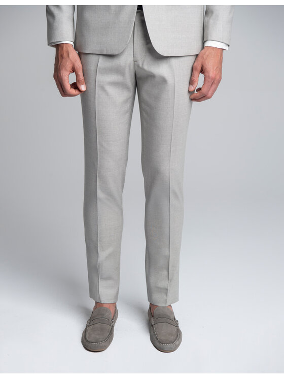 Borgio Borgio Spodnie garniturowe Teano Szary Slim Fit