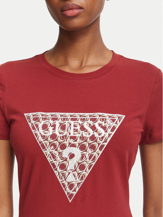 Guess Guess T-särk W6BI61 K7948 Bordoopunane Regular Fit