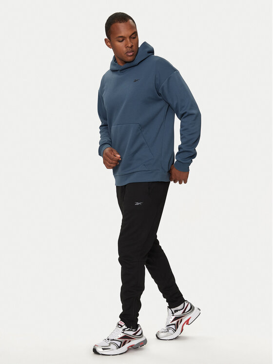 Reebok Reebok Bluza Strength Hoodie 100070154 Granatowy Regular Fit
