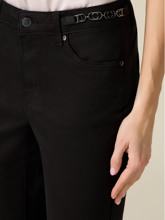 Oltre Oltre Pantaloni di tessuto P728R108903N033 Nero Skin Fit