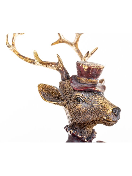 MIAhome MIAhome Figurka elegancka pani jeleń ELEGANTE-2 w długiej sukni Kolorowy