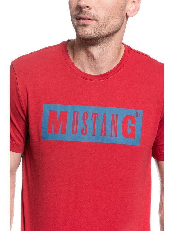 Mustang Mustang T-Shirt ALEX C LOGO TEE Czerwony Regular Fit