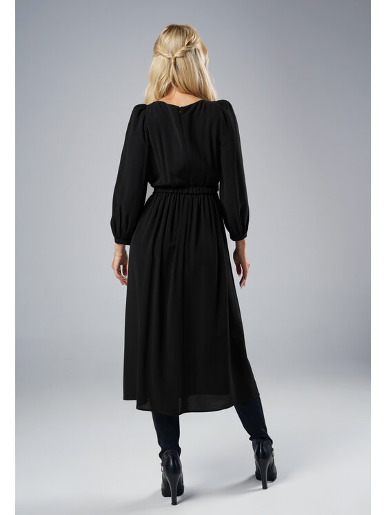 Kasia Zapała Kasia Zapała Sukienka koktajlowa Sibilla Czarny Slim Fit