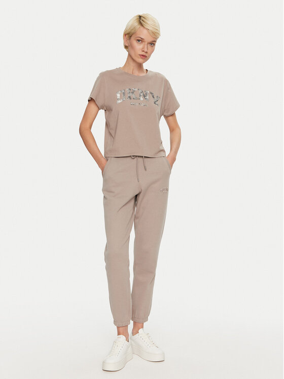 DKNY Sport DKNY Sport Tričko DP4T9991 Béžová Relaxed Fit