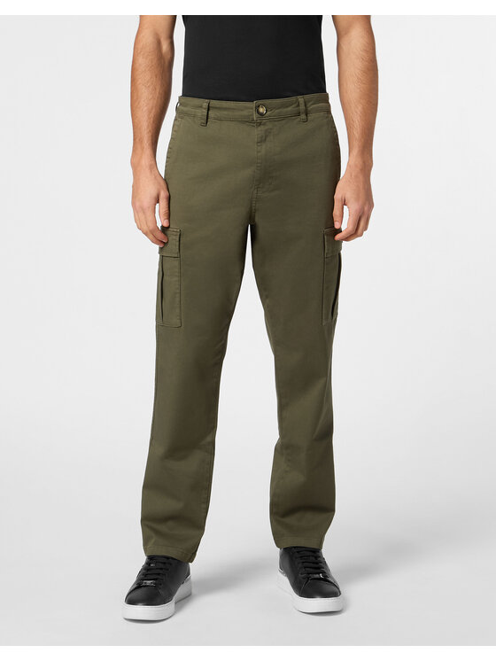 PHILIPP PLEIN PHILIPP PLEIN Spodnie cargo 23059 Zielony Cargo Fit