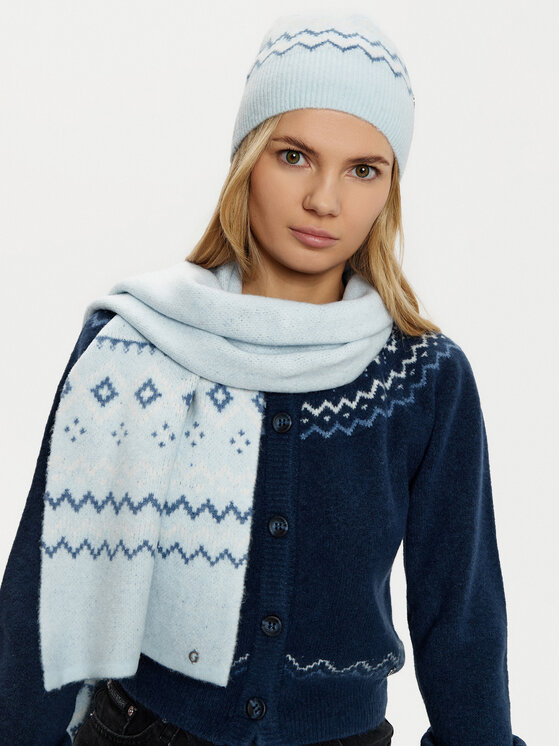 Guess Completo cappello e scaldacollo W5PZ18 Z3LQ0 Blu Regular Fit, taglia : 00