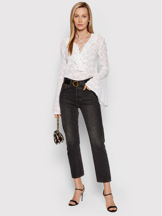 Blusa Silvana W2GH71 WEKK0 Bianco Relaxed Fit