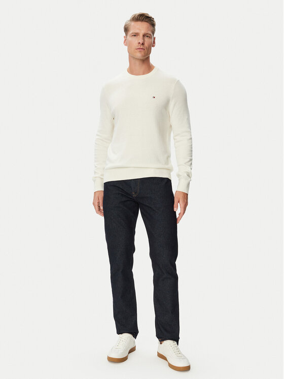 Tommy Hilfiger Tommy Hilfiger Пуловер MW0MW28046 Кремав Regular Fit