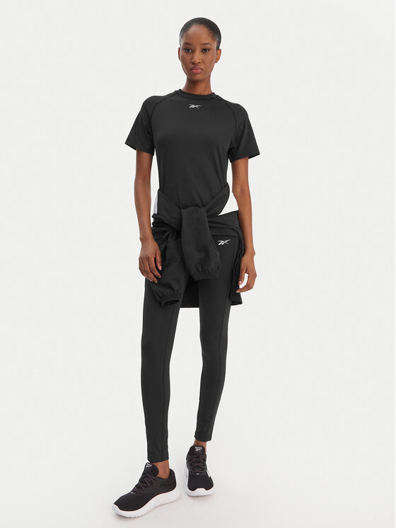 Reebok Reebok Športna majica RK25605CCW Črna Slim Fit