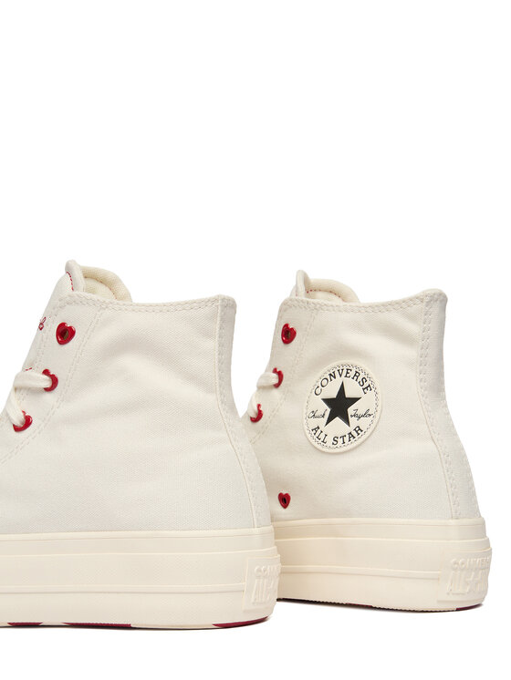 Converse Converse Plátěnky Chuck Taylor All Star Lift Platform Hearts A19058C Bílá