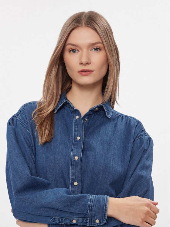Pepe Jeans Pepe Jeans Sukienka jeansowa Julie PL953449 Niebieski Slim Fit