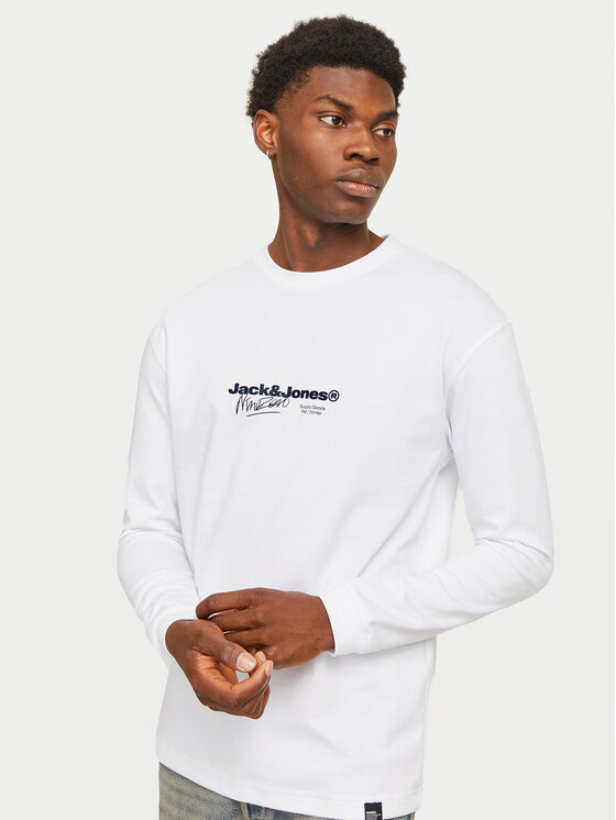 Jack&Jones Jack&Jones Majica dugih rukava Charlie 12265426 Bijela Regular Fit