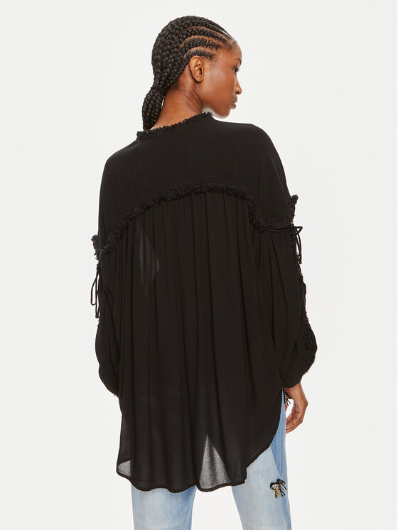 Munthe Munthe Bluzka Observation 242100724223 Czarny Loose Fit