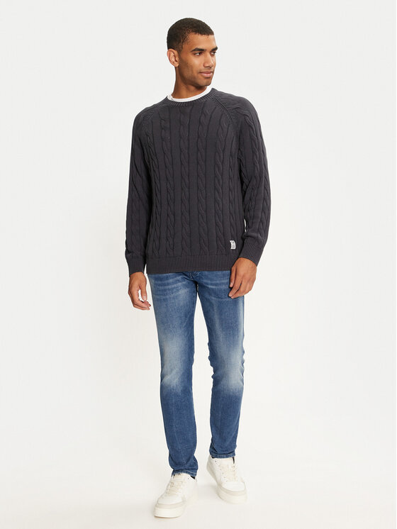 Pepe Jeans Pepe Jeans Sweter Camdem PM702455 Granatowy Regular Fit