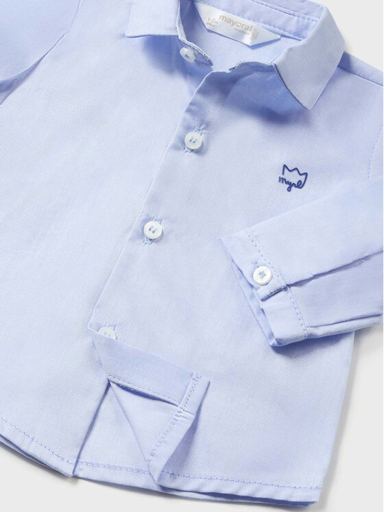 Mayoral Mayoral Completo camicia e papillon 2.165 Blu Regular Fit