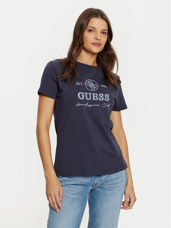 Guess T-krekls V5RI05 J1314 Tumši zils Regular Fit