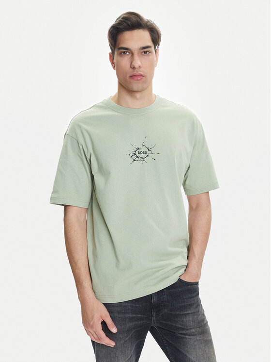 BOSS BOSS T-Shirt Te_Voyage 50546370 Zielony Relaxed Fit