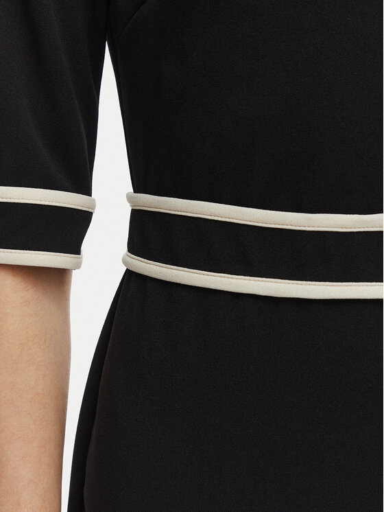 Rinascimento Rinascimento Koktel haljina CFC0127991003 Crna Slim Fit