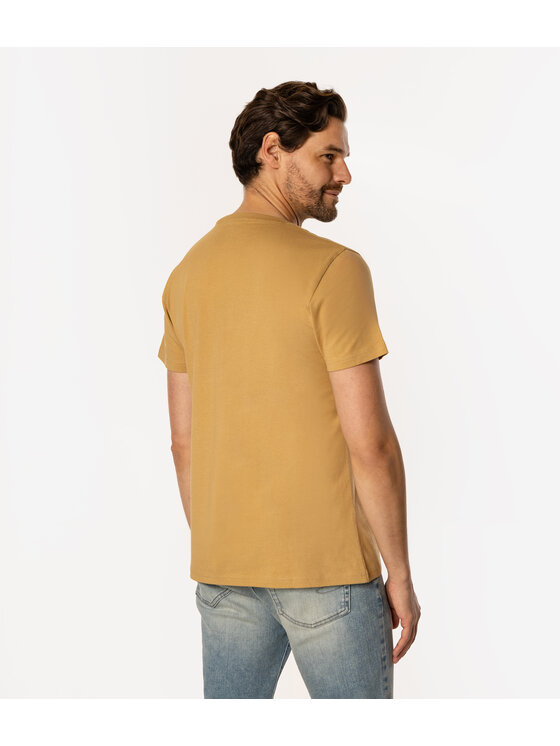 Lee Cooper Lee Cooper T-Shirt DIAMOND3 1160 Żółty Regular Fit