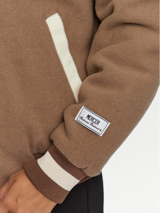 Mercer Amsterdam Mercer Amsterdam Μπόμπερ μπουφάν Unisex The All Out Varsity MEAP231007 Μπεζ Regular Fit