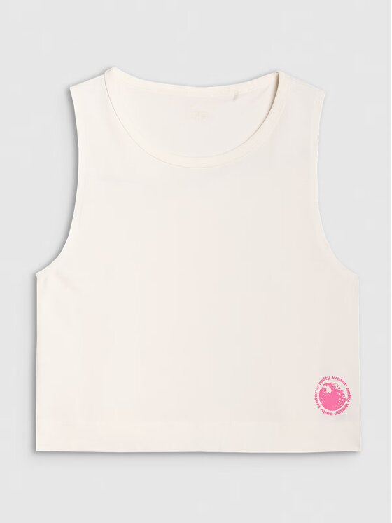 4F 4F Top 4FWSS25TSLEF118-11S Biela Regular Fit